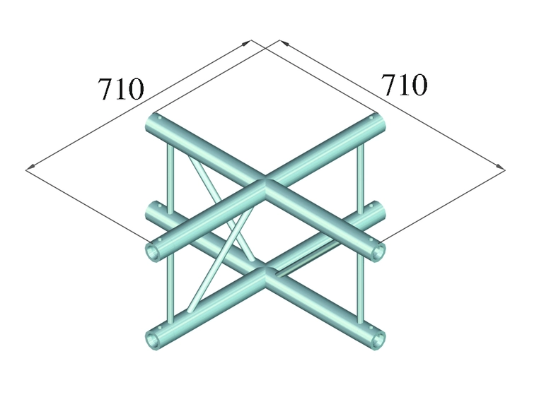 Alutruss Bilock BQ2-SPAC41V 4-way Cross Piece bk 