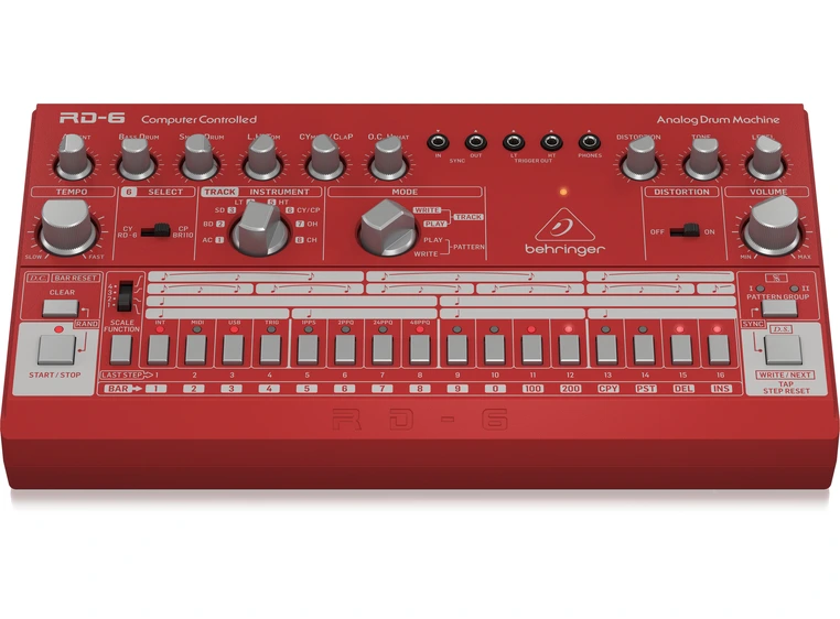 Behringer RD-6-RD klassisk analog trommemaskin 