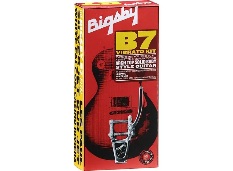Bigsby B7 buet topp solidbody-stil vibrato monteringssett, krom 