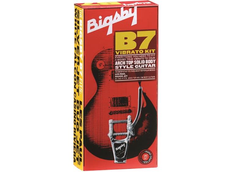 Bigsby B7 buet topp solidbody-stil vibrato monteringssett, krom