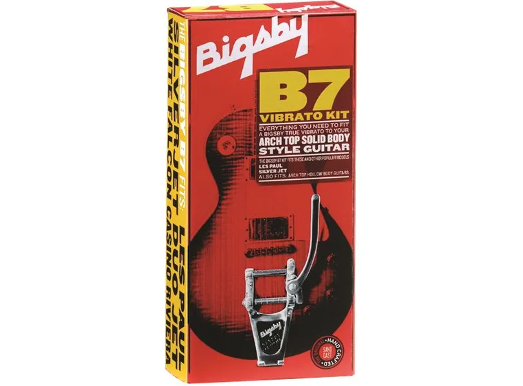 Bigsby B7 buet topp solidbody-stil vibrato monteringssett, krom 