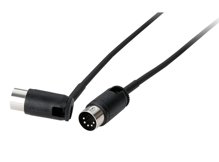 Boss BMIDI-PB2 midikabel 2fot/60cm Justerbare plugger (rett/vinklet) 