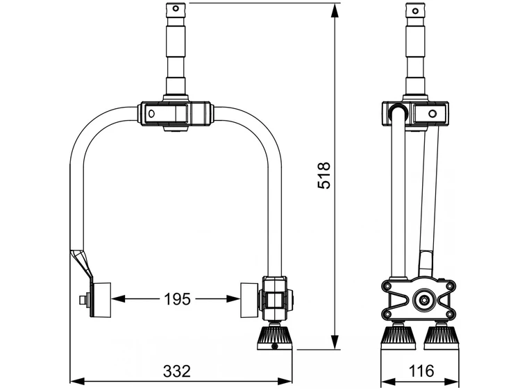 Briteq BT-THEATRE YOKE Pole operation kit for 250EZ /150EZ 