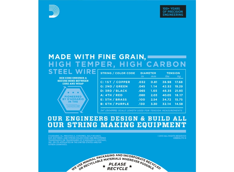 D'Addario EXL170-6 El. Bass (032-130) 