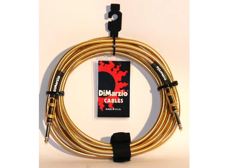 Dimarzio EP1718SSGM Instrumentkabel Braided 5,4 m. Gold Metallic 