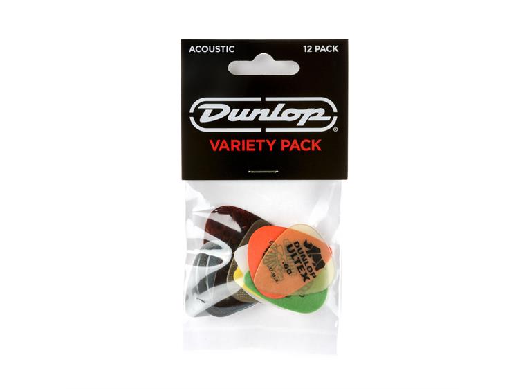 Dunlop PVP112 Acoustic Variety Pack 12-pakning
