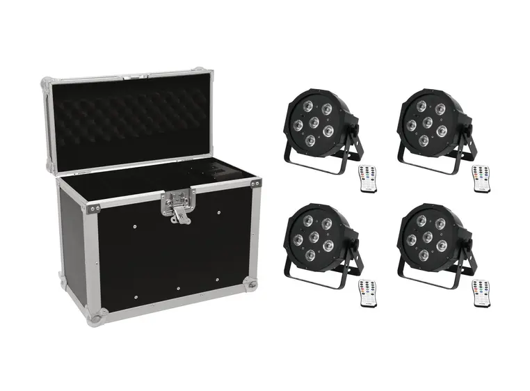 Eurolite Set 4x LED SLS-603 & Case EC-SL4M size M 