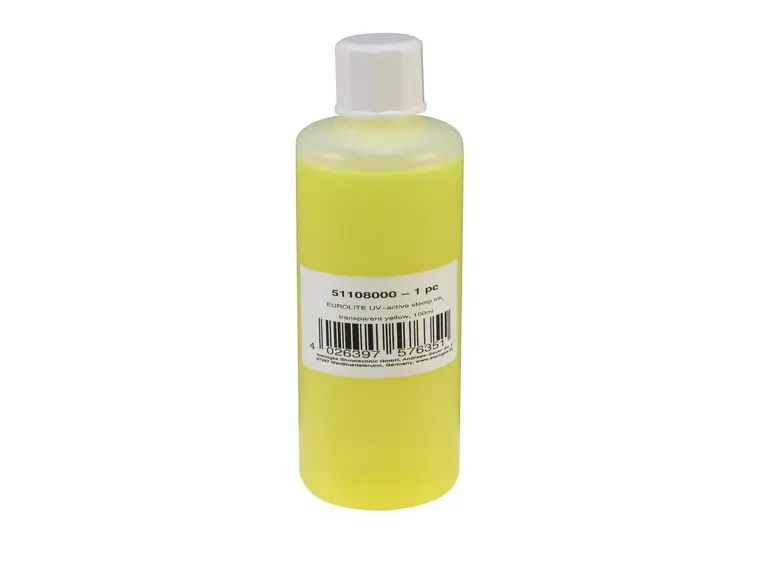 Eurolite UV-active Stamp Ink transparent yellow, 100ml 