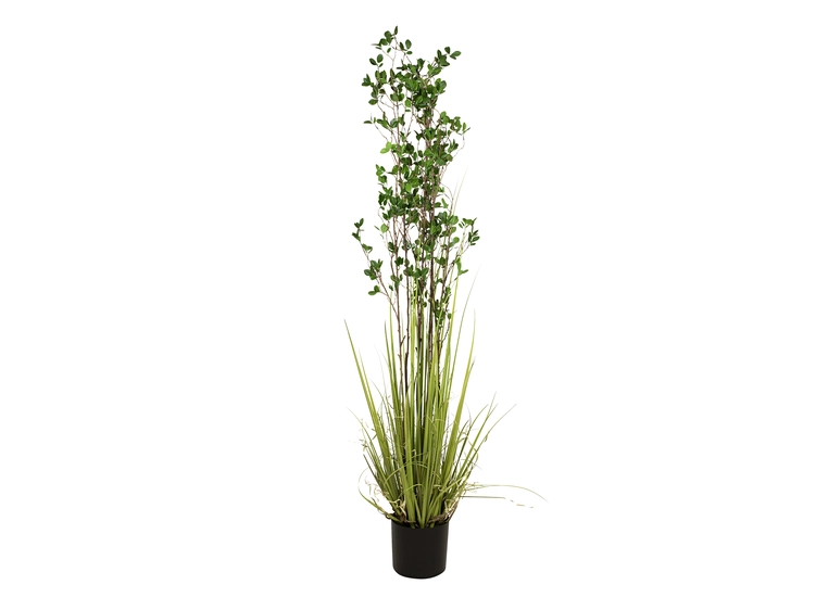 Europalms Evergreen shrub with grass artificial plant, 182cm 