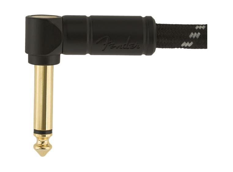 Fender Deluxe Series Instrument Cable Straight/Angle, 18.6', Black Tweed