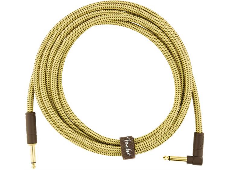 Fender Deluxe Series Instrument Cable Straight/Angle, 10'/3m, Tweed