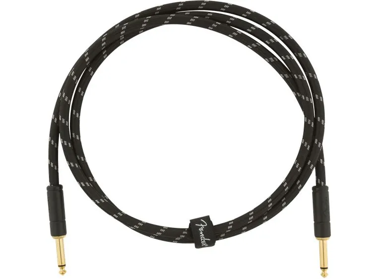 Fender Deluxe Series Instruments Cable Straight/Straight, 5', Black Tweed 