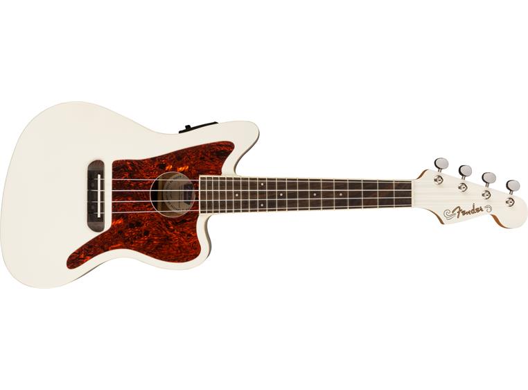 Fender Fullerton Jazzmaster uke, olympic hvit