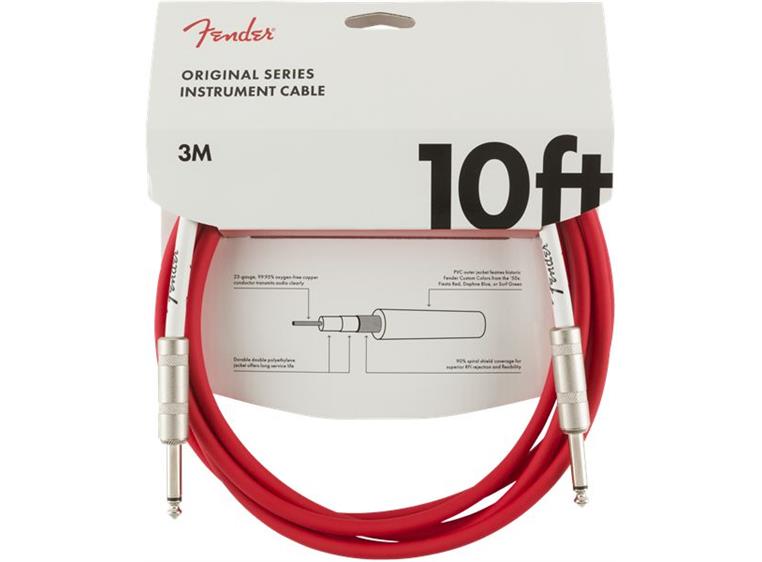 Fender Original Series Instrument Cable 10', Fiesta Red