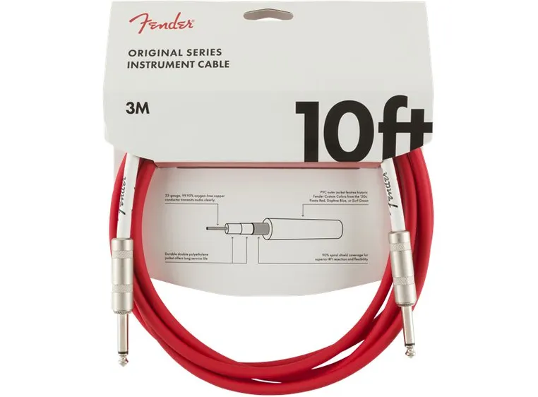 Fender Original Series Instrument Cable 10', Fiesta Red 