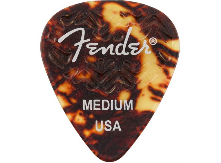 Fender Tortoise Shell, 351 Shape Medium Plekter 6-pakning
