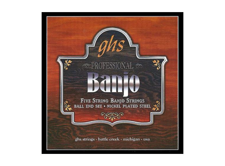 GHS PF130 BALL END 5-STRING Banjo Set Stainless Steel, Ball End, Light