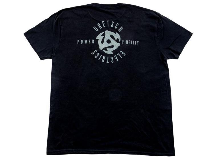 Gretsch Power & Fidelity 45RPM Grafisk t-skjorte, svart, størrelse: S