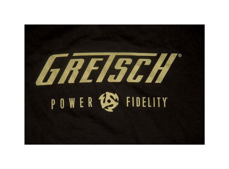 Gretsch Power & Fidelity Logo T skjorte svart, størrelse: S