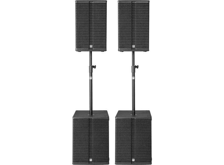HK Audio Linear 3 Bass Power Pack 2 L3-115FA, 2 LSUB-1800A, covers, stands 