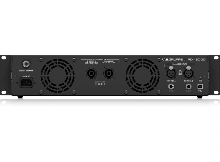Lab Gruppen PDX3000 3000W, 2-kanals forsterker med DSP 