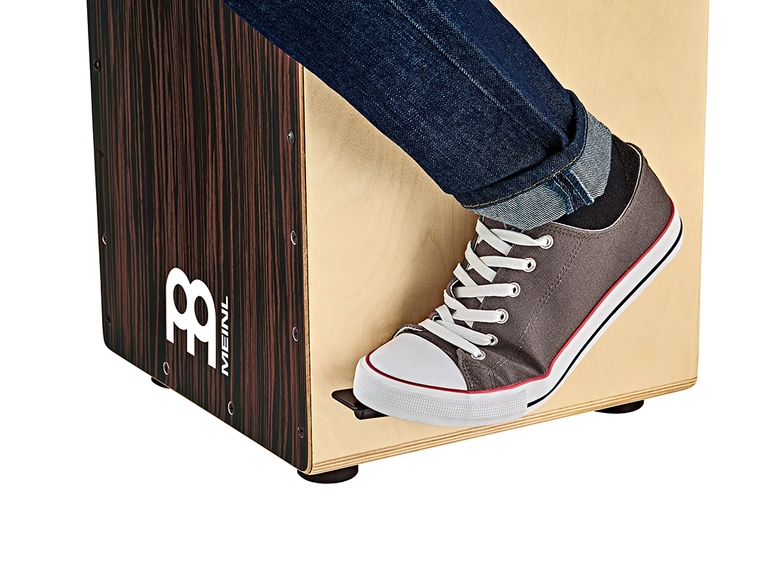 Meinl JBC6EY Bass Cajon w/Snare Pedal, Ebony front 
