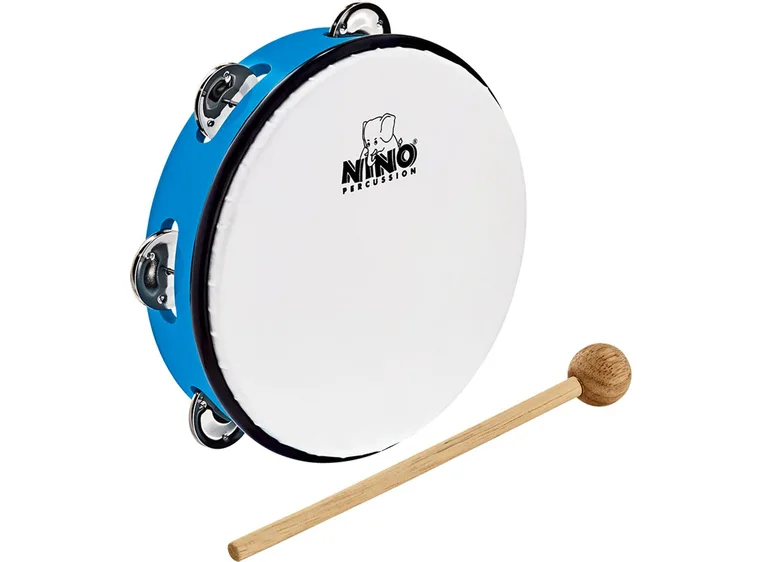 Nino Percussion NINO51SB Jingle Drum 8" ABS, Sky Blue 