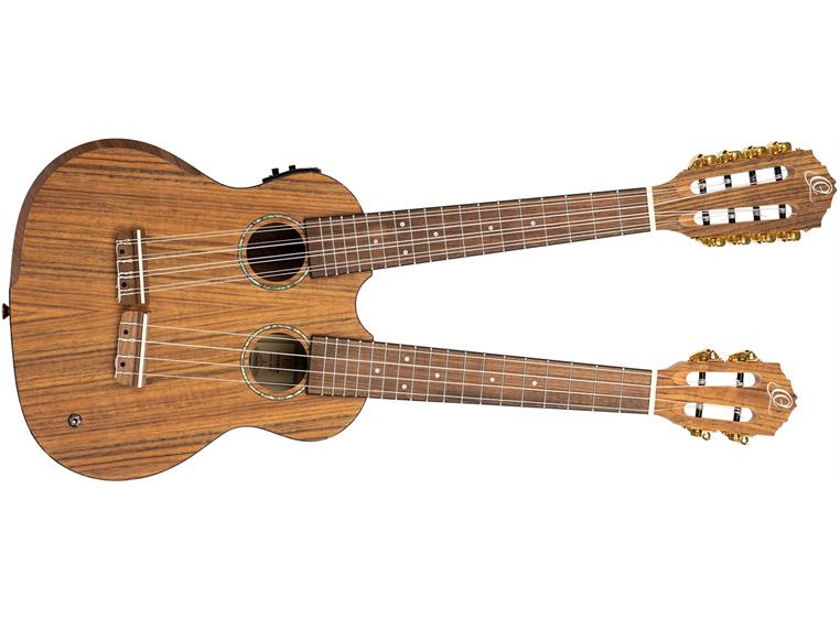 Ortega Hydra Twin-neck Tenor ukulele med softcase