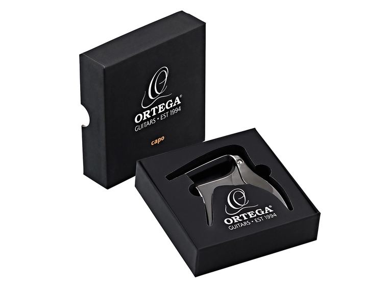Ortega OCAPOUKE-BCR Capo Ukulele Black Chrome edition 