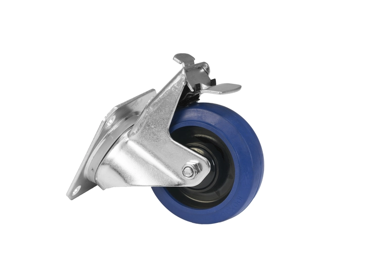Roadinger Swivel Castor RD-100B 100mm blue with brake 