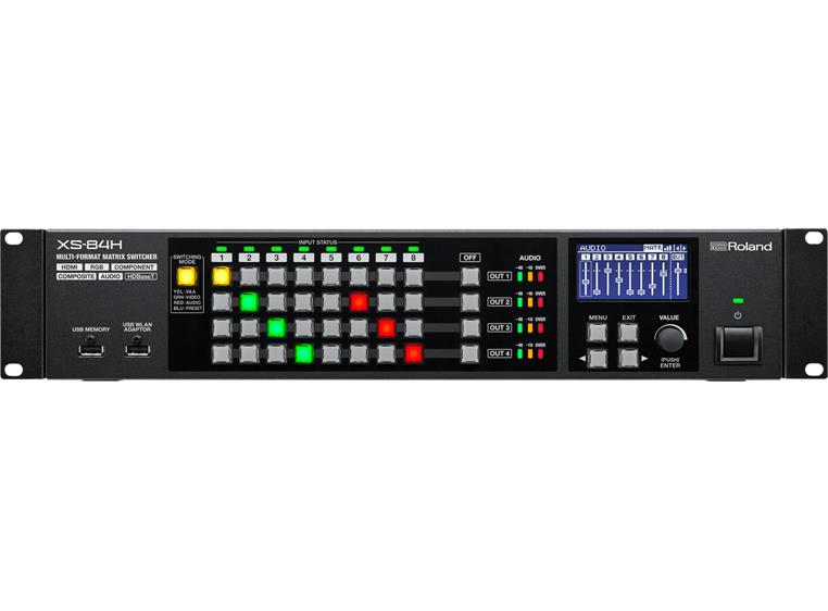 Roland XS-84H Multi format video switcher 8-in x 4-out