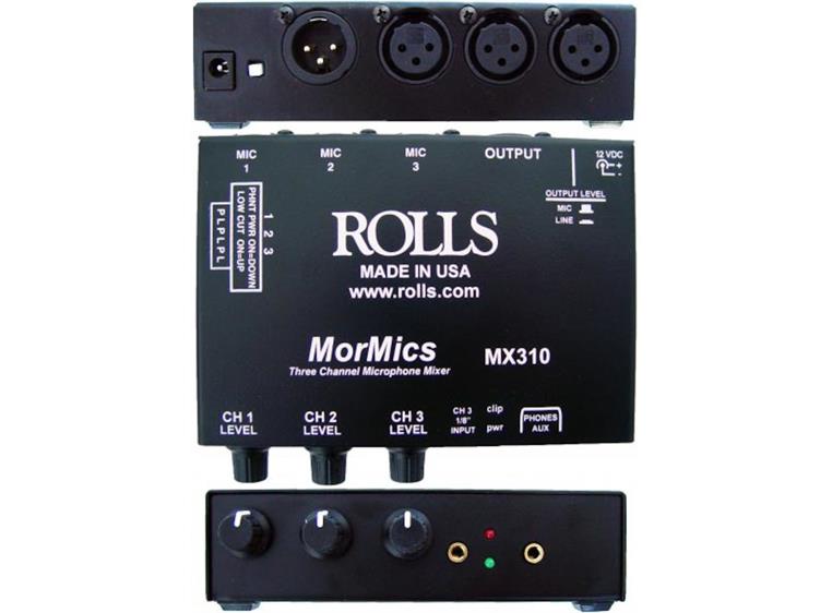 Rolls MX310 3 channel microphone mixer