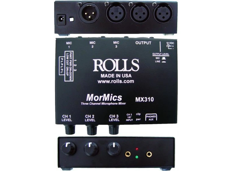 Rolls MX310 3 channel microphone mixer 