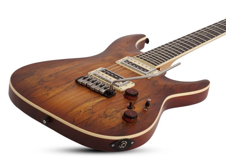 Schecter C-1 Exotic Spalted Maple (SNVB) Satin Natural Vintage Burst 
