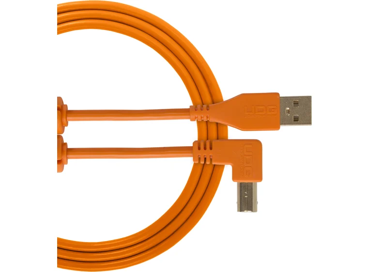 UDG Gear Ultimate USB 2.0 A-B Orange Angled 2m 