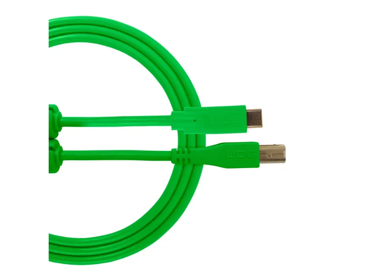 UDG Gear Ultimate USB 2.0 C-B Green Straight 1,5m 