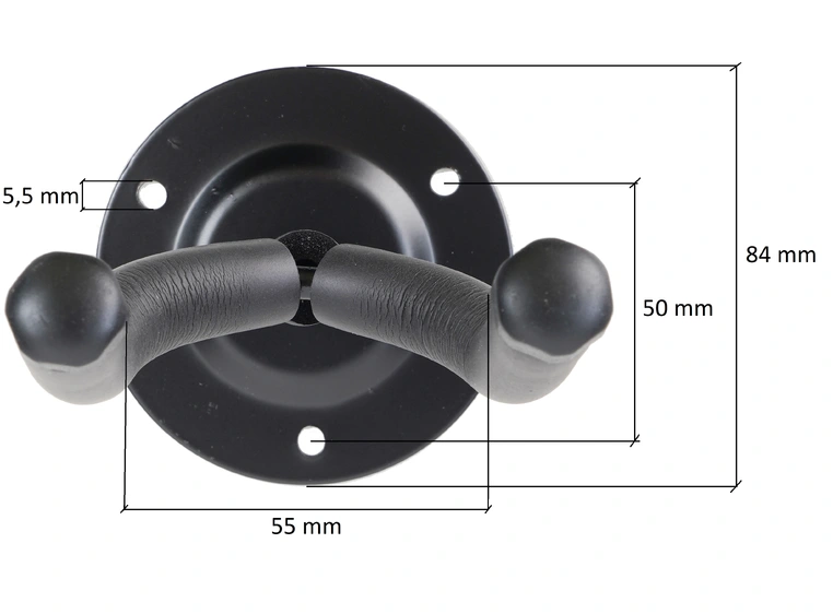 Woodrock veggstativ for gitar Rundt feste 