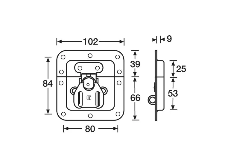 Adam Hall Hardware 17233 - Butterfly Latch small in medium D 
