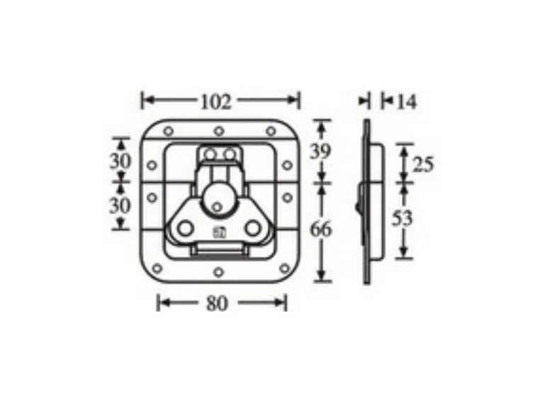 Adam Hall Hardware 17294 S - Butterfly Latch medium with Spr 