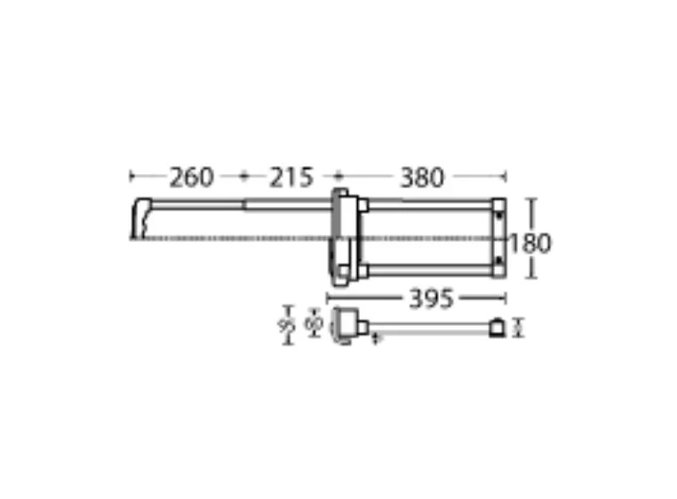 Adam Hall Hardware 34731 - Recessed Extendable Handle 2-stag 