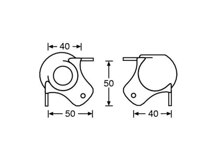 Adam Hall Hardware 4122 - Ball Corner medium three-leg with 