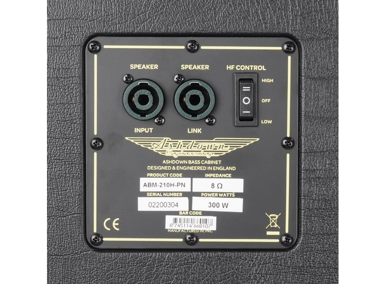 Ashdown ABM-210H-PN lettvekts 500w NEO 2x10" Basskabinett 