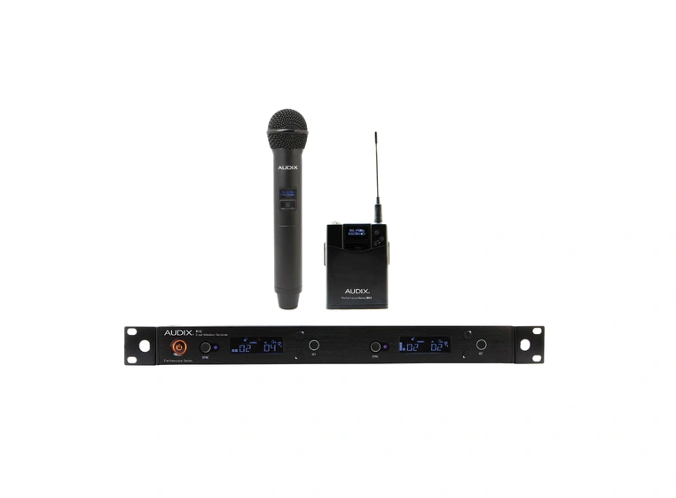 Audix AP42 Dobbelt Trådløst system OM2 & Bodypack Bånd A = 522MHz-554MHz 