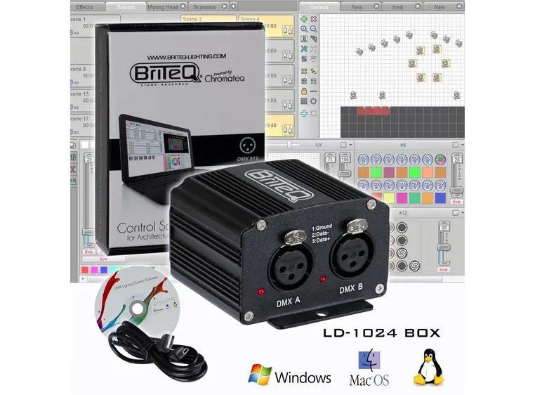 Briteq LD-1024BOX DMX Interface 1024 DMX channels 