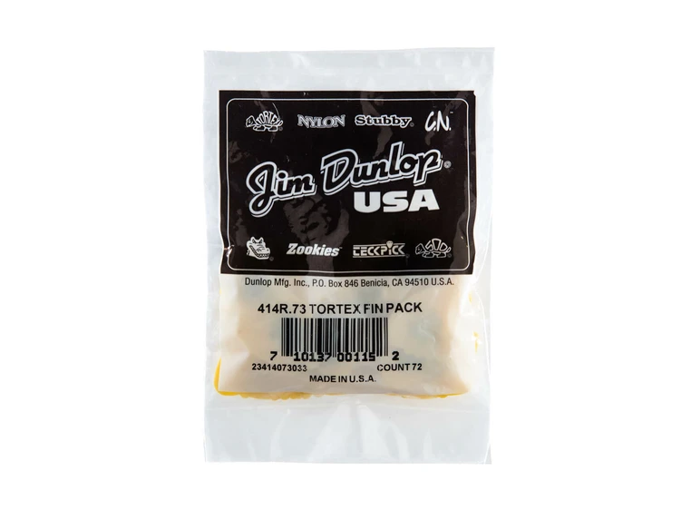 Dunlop 414R.73 Tortex Fin 72-Pack 