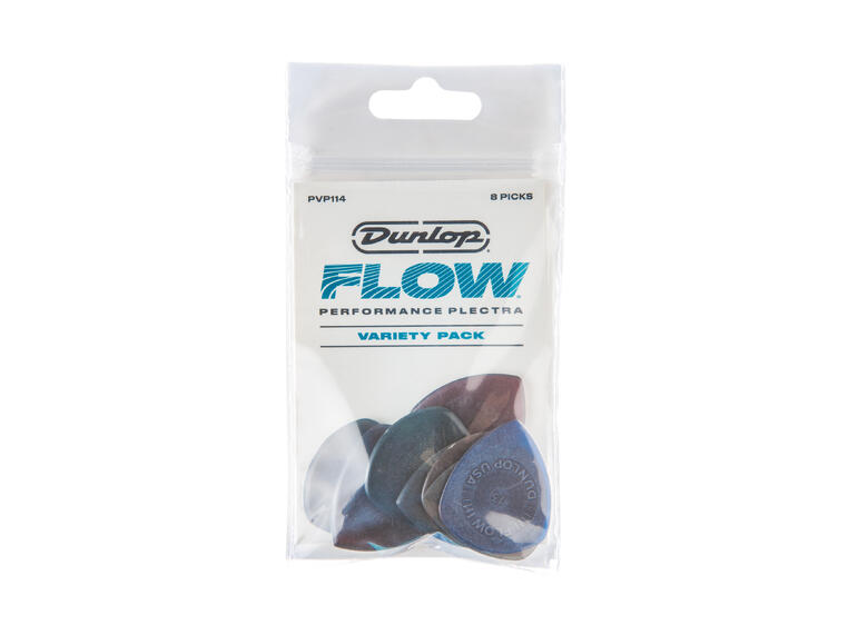 Dunlop PVP-114 Pick Flow Variety Pack Plekter 8-pakning
