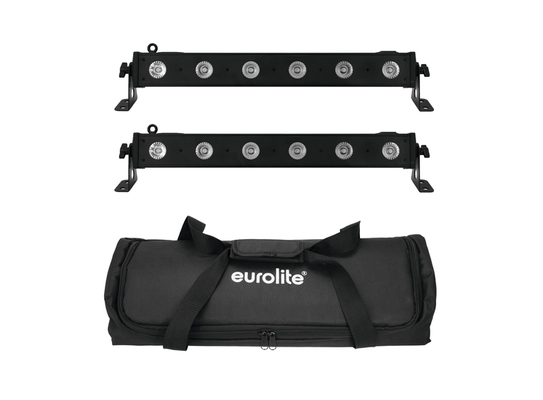 Eurolite Set 2x LED BAR-6 QCL RGBW & Soft Bag 