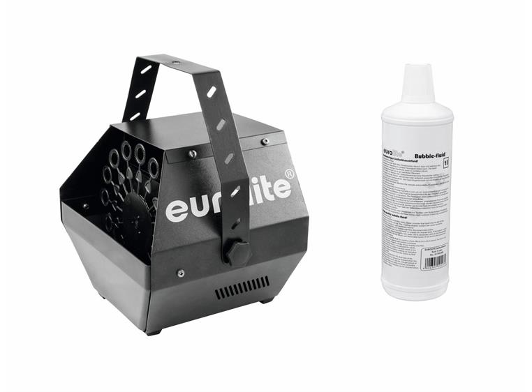 Eurolite Set B-100 Bubble machine DMX black & bubble fluid 1l