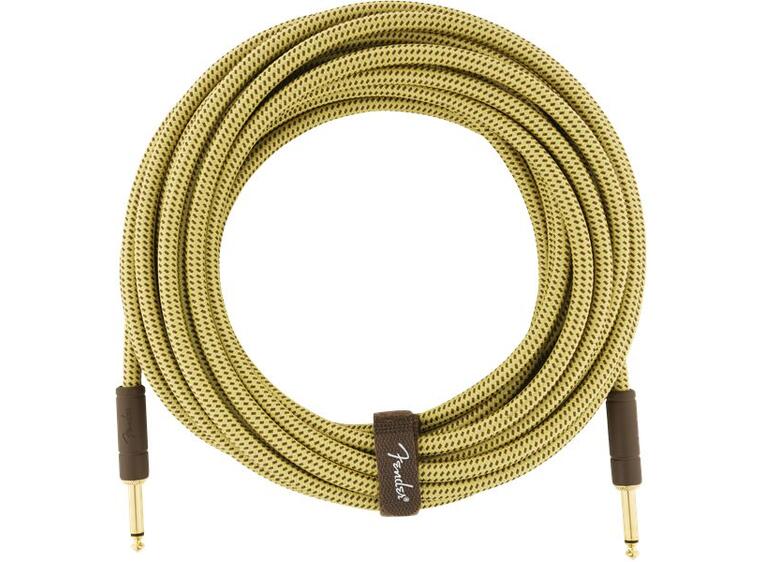 Fender Deluxe Series Instrument Cable 7.5m Straight/Straight, 25', Tweed