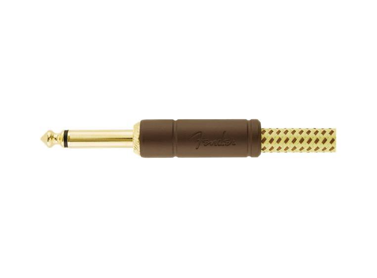 Fender Deluxe Series Instrument Cable Straight/Angle, 15', Tweed